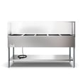 thumbnail image 2 of Five Pan Open Well Electric Steam Table with Undershelf and Sneeze-Guard, 240V, KM-OWS-5SG., 2 of 7