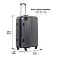 Jetstream 24inch Hardside Spinner Upright Checked Luggage, Durable ABS