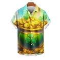 thumbnail image 2 of JURANMO Happy St. Patrick's Day Button Down Shirt for Men Irish Shamrock Printed Hawaiian Shirts Summer Casual Short Sleeve Vacation Tops Sky Blue S Prime Day Sales Today 2025 Clearance, 2 of 5