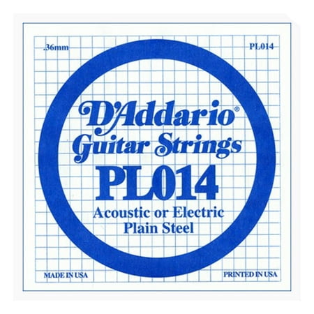 014 Gauge - 5PK PLAIN STEEL STR .014 GAUGE