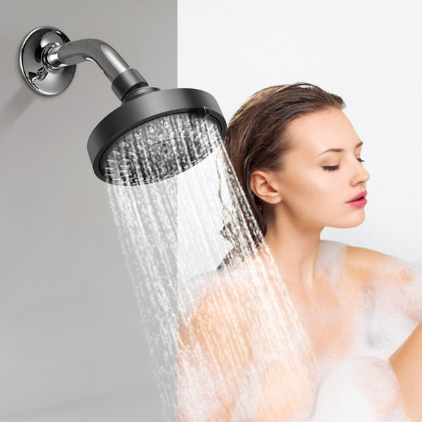 Xihbxyly Cabezal de Ducha Ahorrador de Agua, Modos de Rociado Ajustables, Limitador de Agua Desmontable, Boquillas Autolimpiables, Fácil Instalación, Experiencia de Ducha Flexible, Acero Inoxidable y