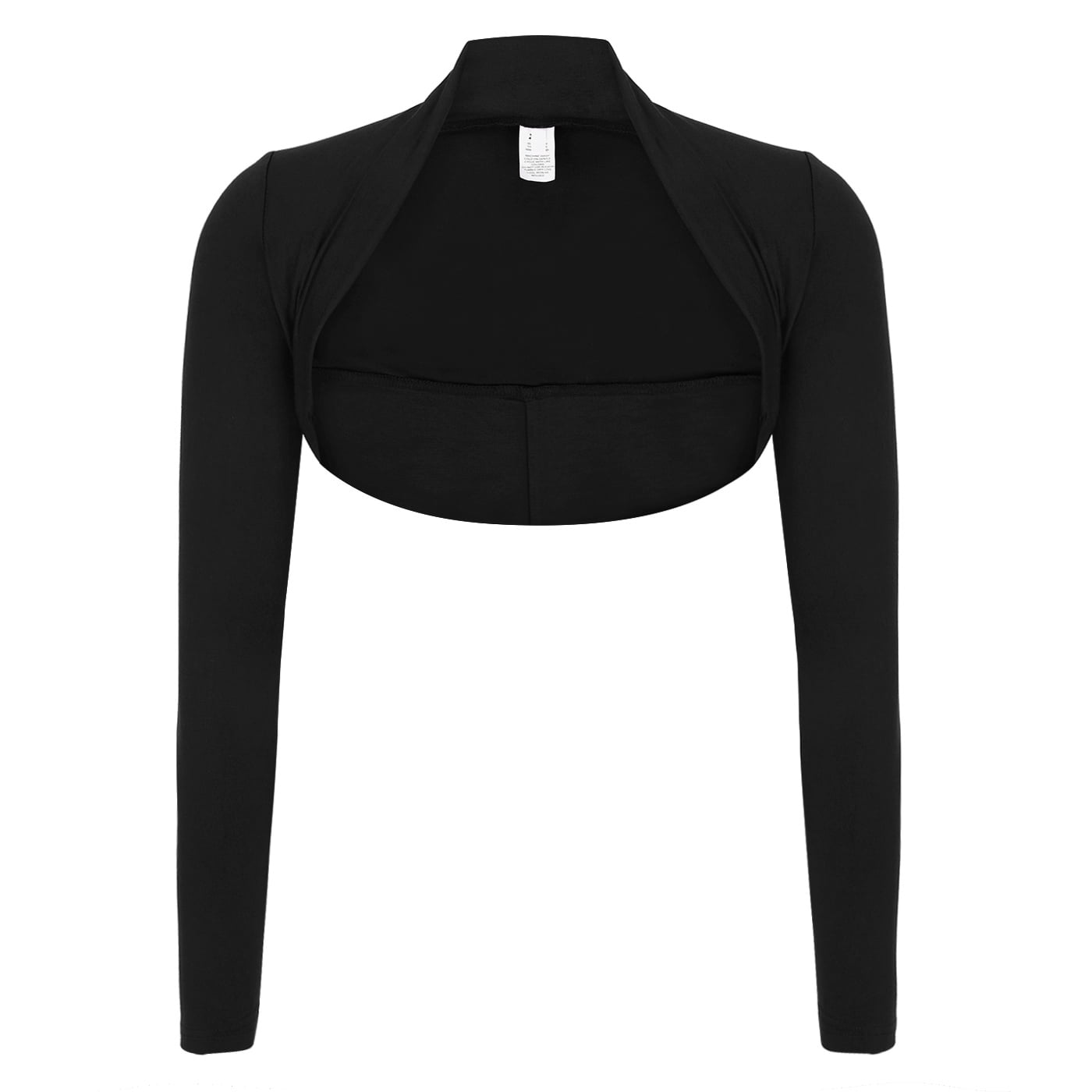 HDE Women's Bolero Long Sleeve Cardigan Shrug (Black, Large