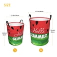 thumbnail image 3 of Honeii Watermelon Hello Summer Print Laundry Hamper Basket,Baby Nursery Woven Storage Basket for Toys Bin,Pillows,Blankets,Clothes-Medium, 3 of 6