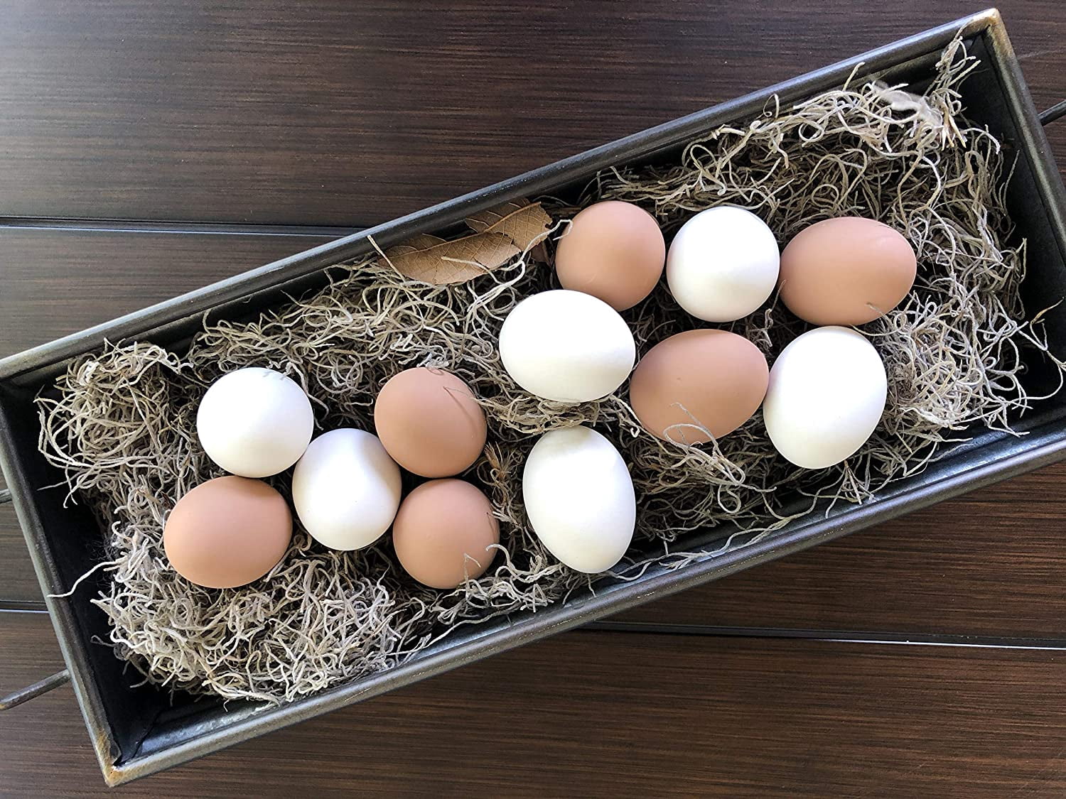 Eggcetera Ceramic Nest Eggs Easter Fake Dummy Nesting Chicken Eggs Decor (White) - 12 Pack