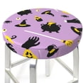 thumbnail image 3 of Fotbe Cute Halloween Stool Covers Round,Waterproof Round Bar Stool Covers Bar Chair Covers Washable Stool Cushion Slipcover for 12-14 Inch Chair-14 inch, 3 of 7
