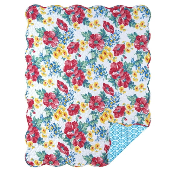 Madeline Cotton Quilted Accent Throw Blanket