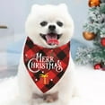 thumbnail image 1 of Pañuelo navideño clásico para perro, diseño geométrico, para perros pequeños, medianos y grandes, con cuadros escoceses, ideal para gatos., 1 of 6