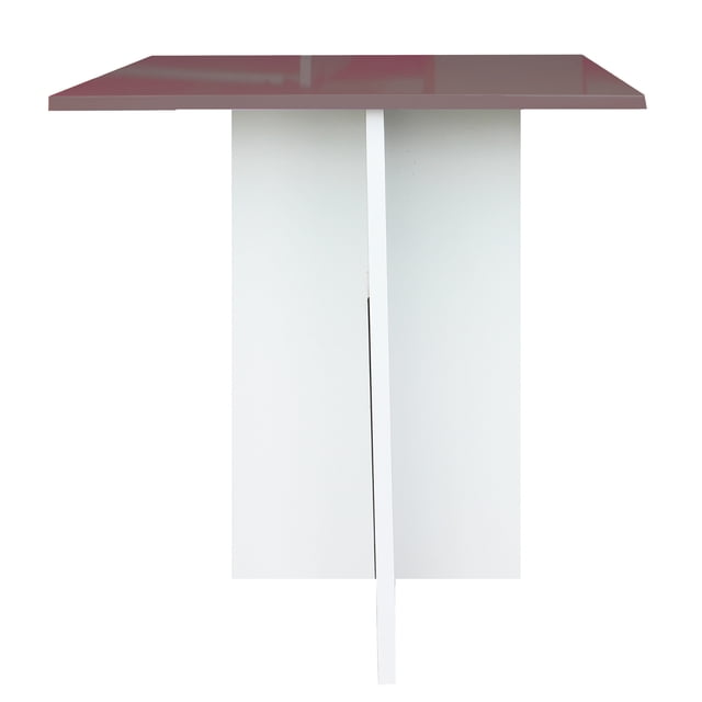 Mesa De Centro Minimalista Vinil Metalico Mdf Melamico Resistente Cafe