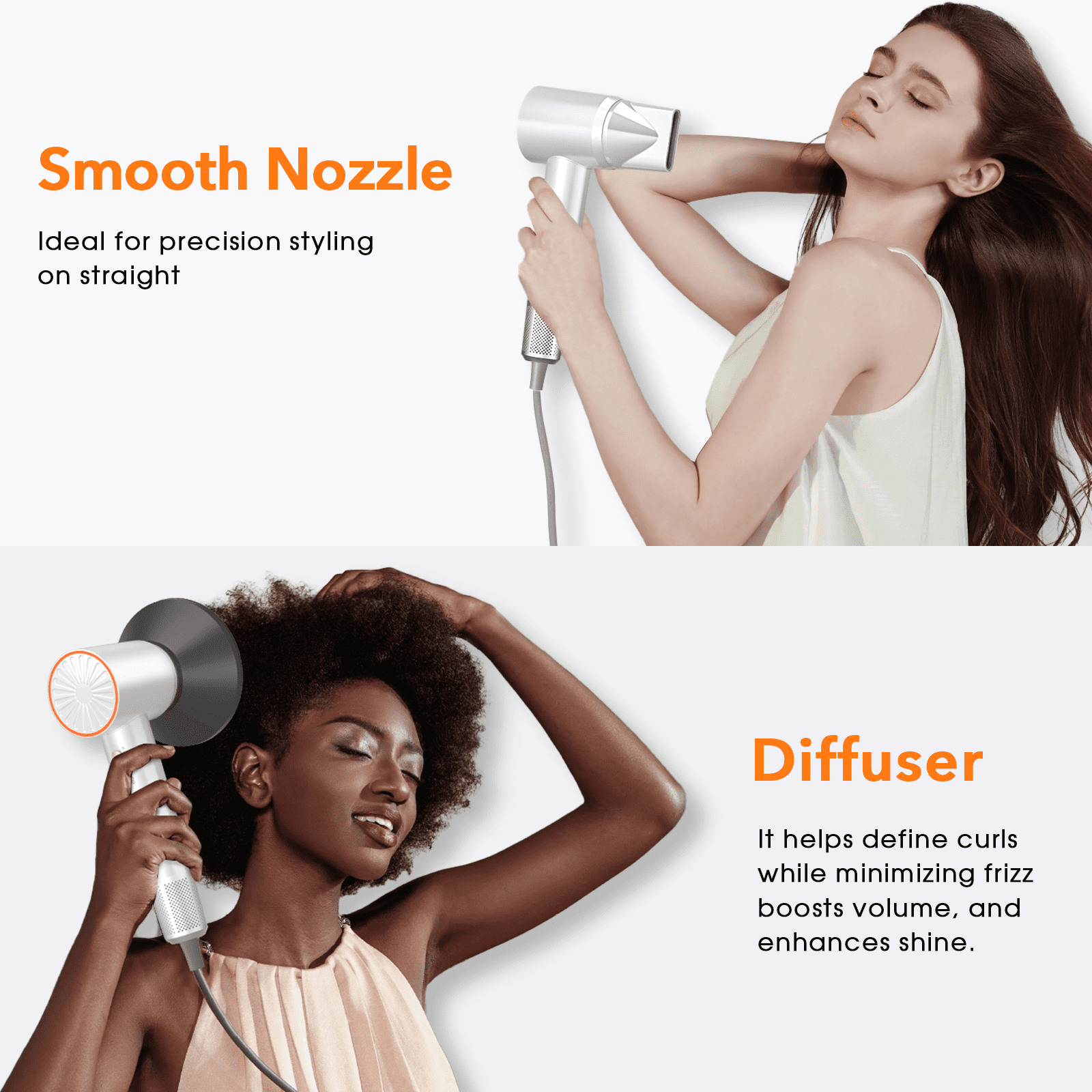 Breezelle Hair Dryer,Compact Lightweight Professional High-Speed Hair Blow Dryer with 110,000 RPM Motor for Fast Drying,4 Temps & 2 Speeds Travel Hairdryer for  Women Man
