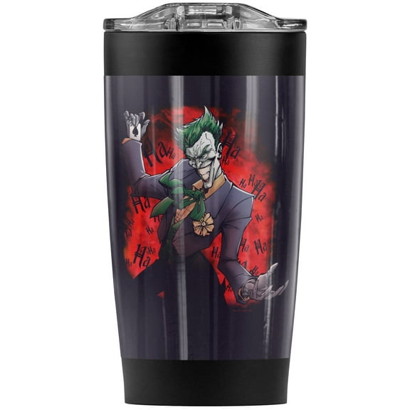 Batman Joker'S Ave Stainless Steel Tumbler 20 oz Coffee Travel Mug/Cup, Vacuum Insulated & Double Wall with Leakproof Sliding Lid | Great for Hot Drinks and Cold Beverages