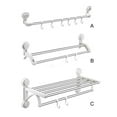 thumbnail image 1 of Towel Racks for Bathroom, Foldable Wall Mounted Towel Storage Shelf with Hook, 304 Stainless Steel Adjustable Towel Holder with Towel Bar, 1 of 7