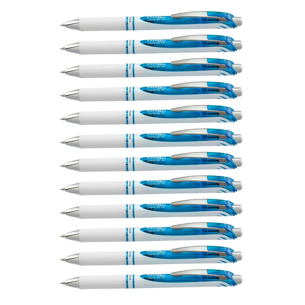 Pen Pentel EnerGel Pearl, gel líquido retráctil, 0,7 mm, paquete de 12
