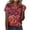 Red, variant on Sexlip Womens Swimsuit Set Vintage Floral Print Cover Up Design Crew Neck Short Sleeve Relaxed Silhouette Breathable Fabric for Pool Parties Gray L