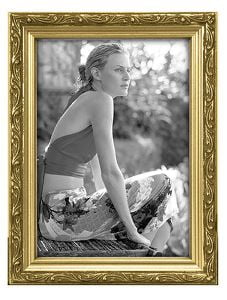 4x6 Picture Frame BEZEL - Gold Wood