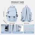 thumbnail image 2 of 15.6 Inch Lightweight Laptop Backpack for Students, Waterproof School Bag for College & Travel, Ideal Gift for Friends and Family, Gray Blue, 2 of 12