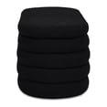 thumbnail image 2 of Fuji Banc de Rangement Ovale Rembourré 49 Pouces Bouclé Noir Ébène, 2 of 6