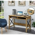 thumbnail image 2 of Durango 42-Inch Desk with Charging Station in Light English Oak Wood Finish, 2 of 8