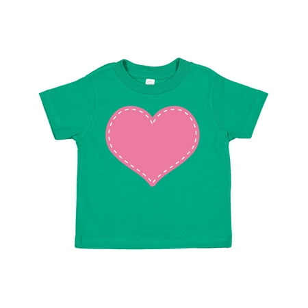 

Inktastic Pink Heart (Stitch Border) Gift Toddler Toddler Girl T-Shirt