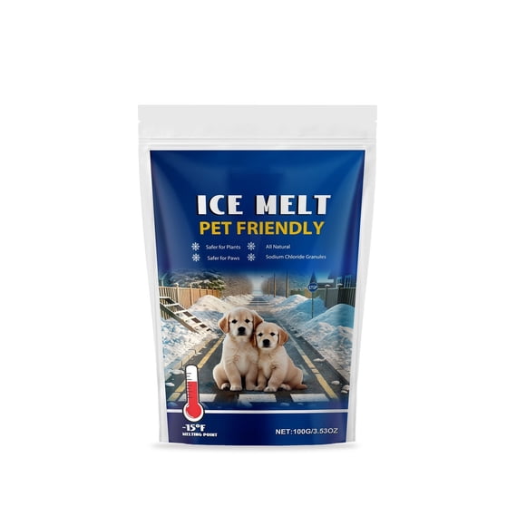 Eoozwa Pet Concrete Friendly Ice Melt Snow Melting Agent, Safe Non-Toxic Snow Melter for Driveway Sidewalk, Pet Paw Safe No Irritation Eco-Friendly De-Icer for Home Outdoor Use
