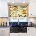 thumbnail image 5 of GZHJMY 24 Inch Length Kitchen Curtains Sunflower Butterfly 2 Panels Half Window Sheer Curtains Rod Pocket Farmhouse Short Drapes for Bathroom Cafe Basement Home Decor, 5 of 7