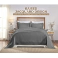 thumbnail image 4 of Superior 3-Piece Victory Cotton Matelasse Grey Bedspread Set, King, 4 of 10