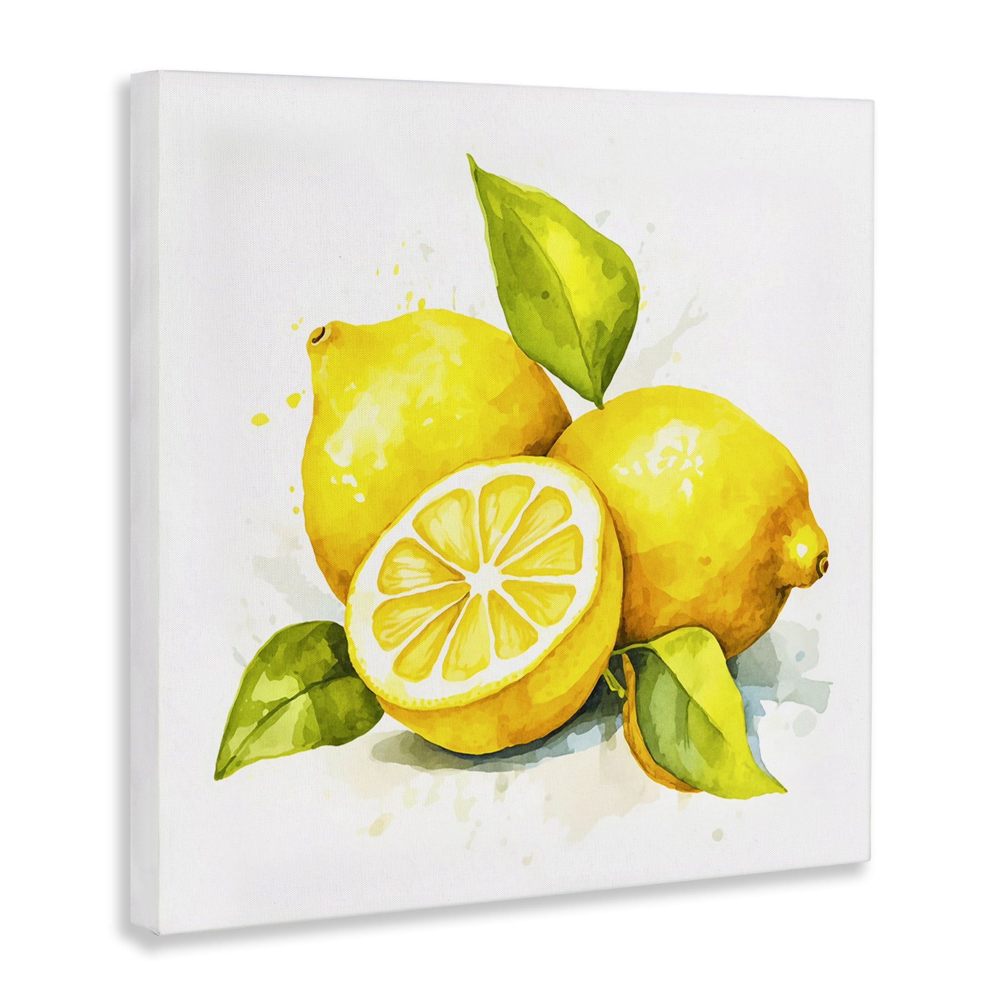 Stupell Industries Lemon Harvest Fruits Food & Beverage Painting Wrapped Canvas Art Print Wall Art, 36 x 36