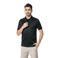 thumbnail image 4 of Zfeel Men's Performance Mesh Polo Shirt, 100% Polyester, Moisture-Wicking, Quick-Dry, Lightweight, Black, S, 4 of 5