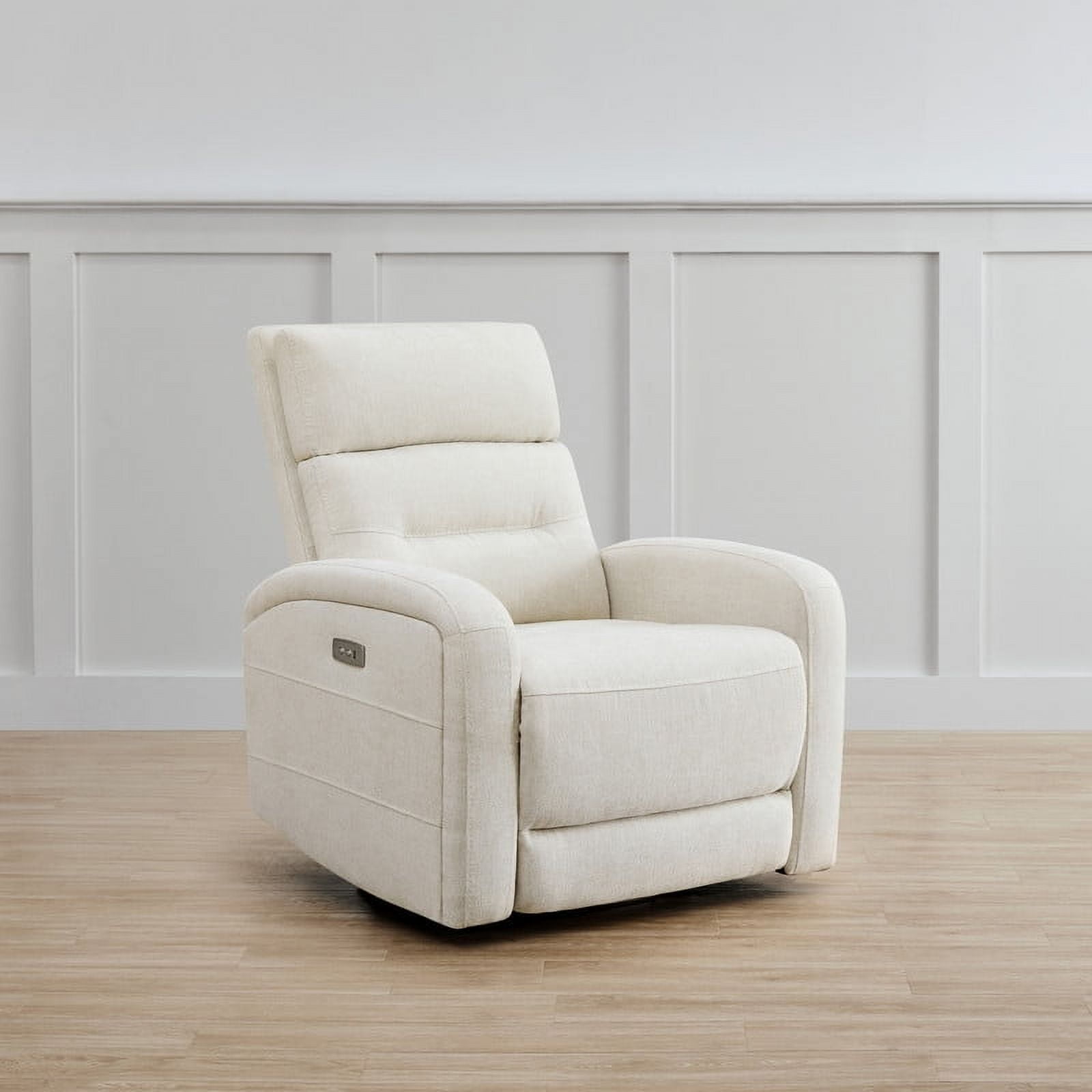 CHITA Power Glider Recliner Chair, 270° Swivel Recliner with USB & Type-C Charge for Nursery, Fabric in Linen