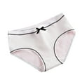 thumbnail image 5 of harmtty Sweet Girls Bowknot Low Waist Ribbed Panties Cotton Briefs Underwear,Purple L, 5 of 6