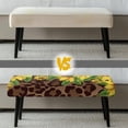 thumbnail image 5 of Jiueut Leopard Sunflower Pattern Dining Bench Cover, Wear Resistant Chair Seat Protector Cover Non Slip Rectangle Bench Cushion Home Decor Accessorie for Dining Room Living Room Kitchen, 5 of 7