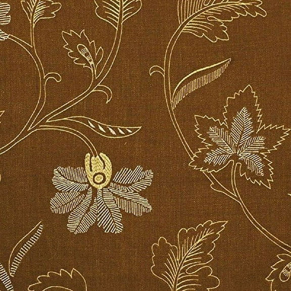 Fabric Robert Allen Beacon Hill Lakeside Teak Embroidered?d Linen Floral II43