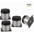 thumbnail image 1 of 4 pcs Adjustable Furniture Legs Cabinet Feet Metal Adjustable Stainless Steel Round Kitchen 50 x 60 x 50mm, 1 of 5