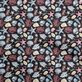 thumbnail image 1 of oneOone Cotton Poplin Dark Wine Fabric Sea Shells Pattern Fabric For Sewing Printed Craft Fabric By The Yard 56 Inch Wide, 1 of 4