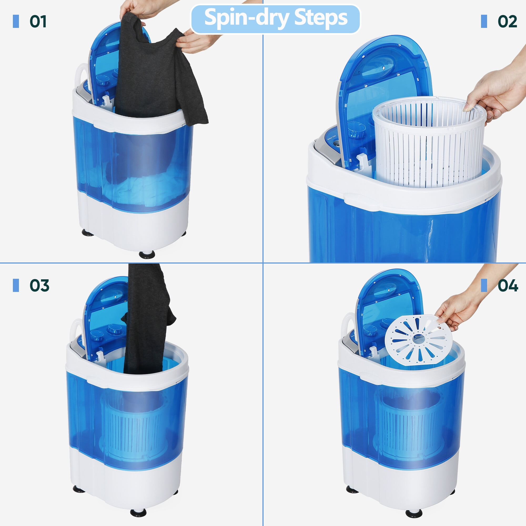 Washing Machine Freeportable Mini Washing Machine - Manual Top