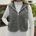 thumbnail image 2 of Woman Vest Vest Women Full Zip Sleeveless Vest Fuzzy Winter Clothing Womens Outerwear, 2 of 8