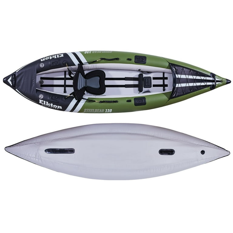 Elkton Outdoors Steelhead Inflatable Fishing Kayak-Angler Blow Up Kaya – My  Store