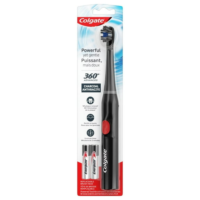 Brosse à dents à piles Colgate 360° Advanced Anthracite