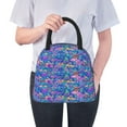thumbnail image 6 of Fotbe Colorful Mushrooms Pattern Lunch Bag, Insulated Lunch Box, Small Leakproof Cooler Food Lunch Containers Reusable High Capacity Lunch Tote Bags for Work, Travel, Outdoor, 6 of 6