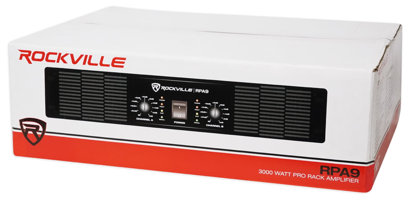 Rockville RPA9 3000 Watt Peak / 800w RMS 2 Channel Power Amplifier Pro/DJ Amp