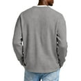 thumbnail image 5 of Hearthz S-4XL Shirts for Men Long Sleeve Henley Waffle Knit Mens Sweatshirt Casual Loose Athletic Warm Knitted Sweaters Pullover, 5 of 7