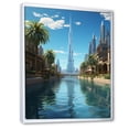 thumbnail image 2 of Designart "City of Heights Dubai II" Cityscapes Floater Framed Canvas Art Print, 2 of 7