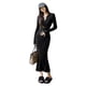 thumbnail image 3 of Vestido de cola de pez de manga larga, vestido de cintura delgada, vestido ajustado elegante para mujer para otoño e invierno, 3 of 8