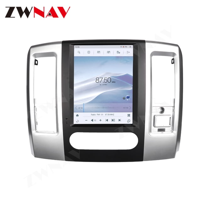 ZWNAV 10.5 Inch Android 11 Qualcomm Car Radio for Dodge RAM 2008 2009 2010 2011 2012 Truck Stereo Replacement Tesla Style Touch Screen GPS Navigation Head Unit Multimedia Player