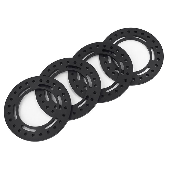 Ruiboury Wheel Rim Outer Ring For SCX6 Aluminum Alloy Crawler Quality Solid Brass 4pcs RC Car Accessories Replacement Parts RC Upgrade Part Red