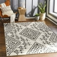 thumbnail image 2 of Surya Beni shag BSH-2311 79 x 108" Rectangle Fabric Rug in Black and Cream, 2 of 8