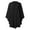 Black, variant on Womens Open Front Poncho Chiffon Wrap Shawls Cape Black One Size