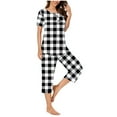 thumbnail image 2 of Otvok Womens Short Sleeve Sleepshirt and Pants Sets Loungewear Pajamas with Pockets, 2 of 6