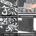 thumbnail image 3 of Yamaziot 6'x9' Outdoor Rugs Patio Rug Medallion Reversible Mat, RV Rug, Waterproof Plastic Straw Outdoor Area Rug for Patio, Camping, Porch, Balcony, Beach, Deck, Backyard, Garden, Gray, 3 of 9