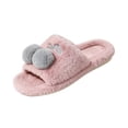 thumbnail image 2 of Willtoo Women Fluffy Faux Fur Slide Slippers Cute Non Slip Open Toe Warm House Slippers For Fall Winter Bedroom Shoes, 2 of 5