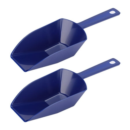 

Unique Bargains Household Kitchen Plastic Flour Sugar Cereal Rice Ice Shovel Scoop Blue 2pcs